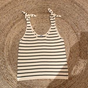 Madewell pointelle tie top sweater tank Size L